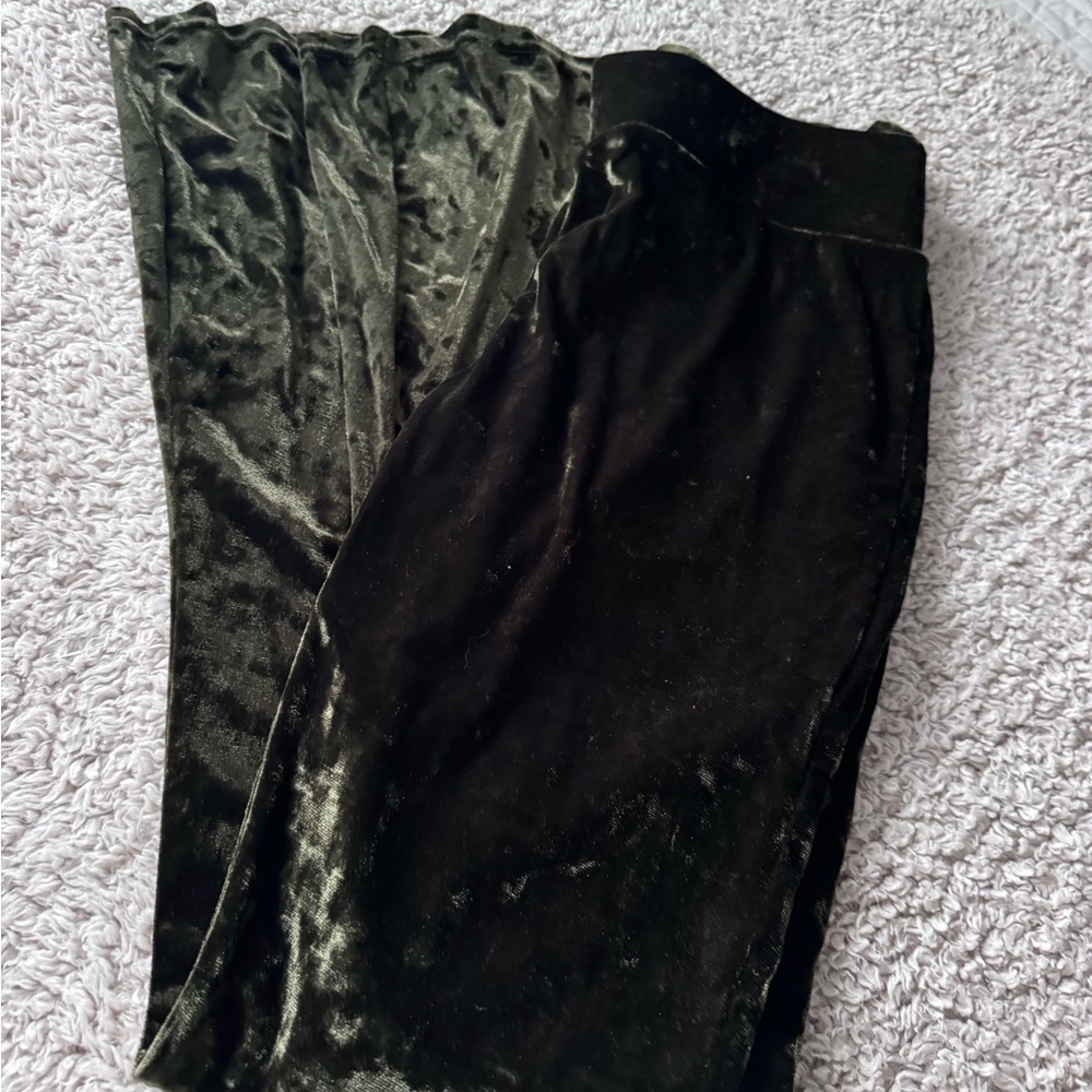 Olive Velvet Women's Pants - Picture 2 of 5